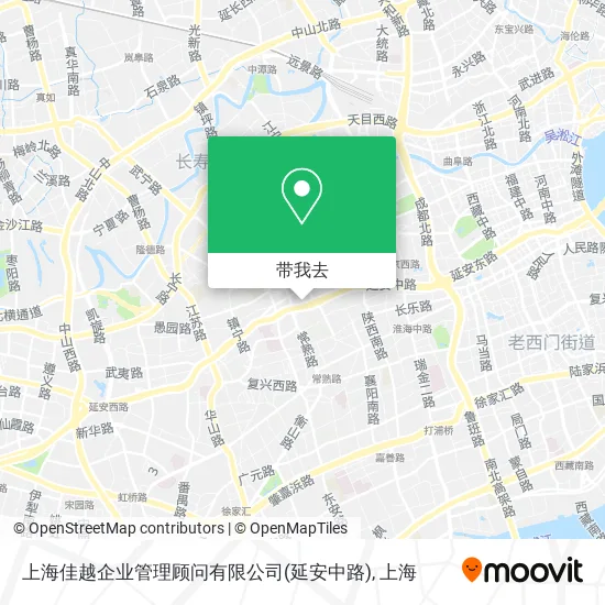上海佳越企业管理顾问有限公司(延安中路)地图