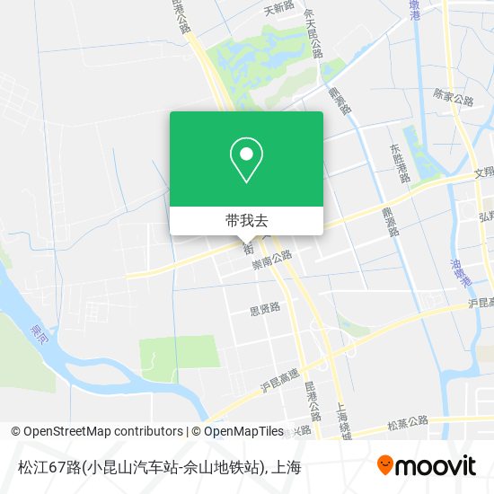 松江67路(小昆山汽车站-佘山地铁站)地图