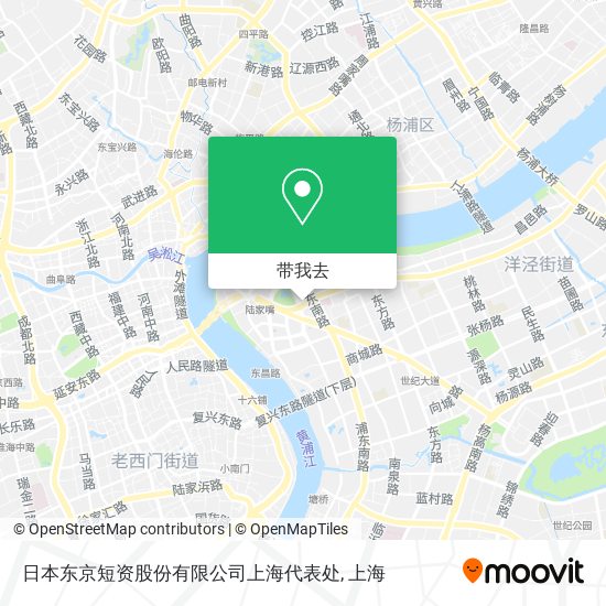 日本东京短资股份有限公司上海代表处地图