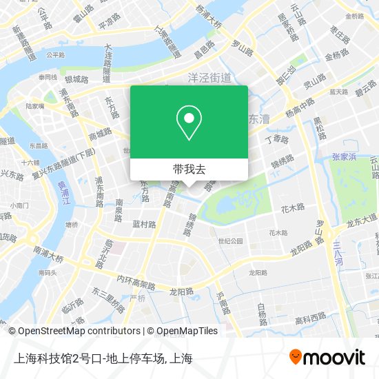 上海科技馆2号口-地上停车场地图