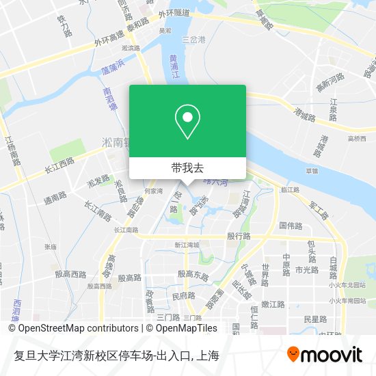 复旦大学江湾新校区停车场-出入口地图