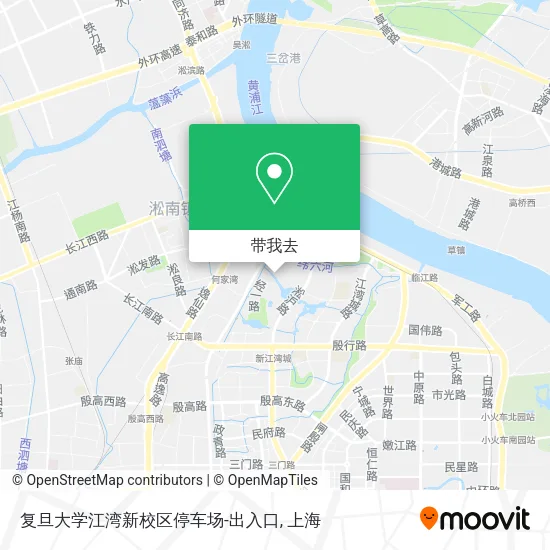 复旦大学江湾新校区停车场-出入口地图