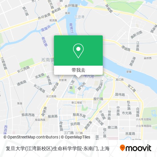 复旦大学(江湾新校区)生命科学学院-东南门地图