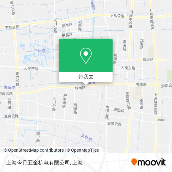 上海今月五金机电有限公司地图