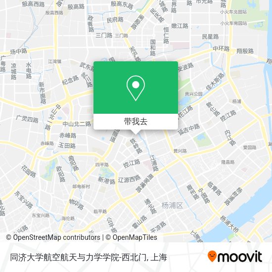 同济大学航空航天与力学学院-西北门地图