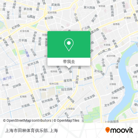 上海市田林体育俱乐部地图