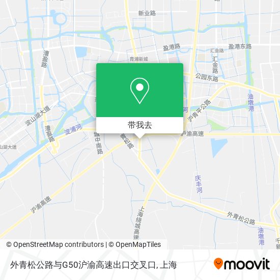 外青松公路与G50沪渝高速出口交叉口地图