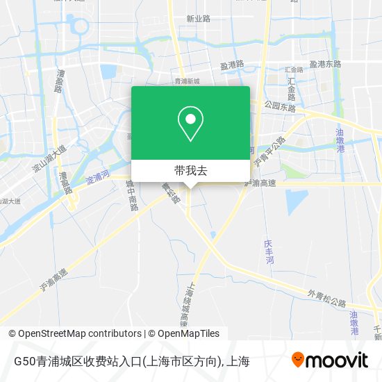G50青浦城区收费站入口(上海市区方向)地图