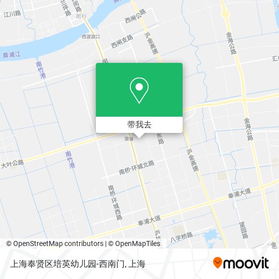 上海奉贤区培英幼儿园-西南门地图