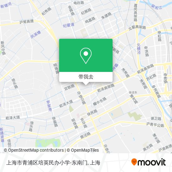 上海市青浦区培英民办小学-东南门地图