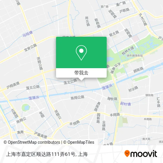 上海市嘉定区顺达路111弄61号地图
