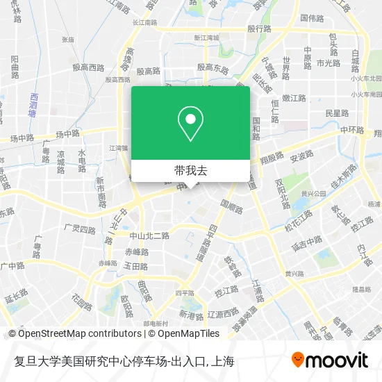复旦大学美国研究中心停车场-出入口地图