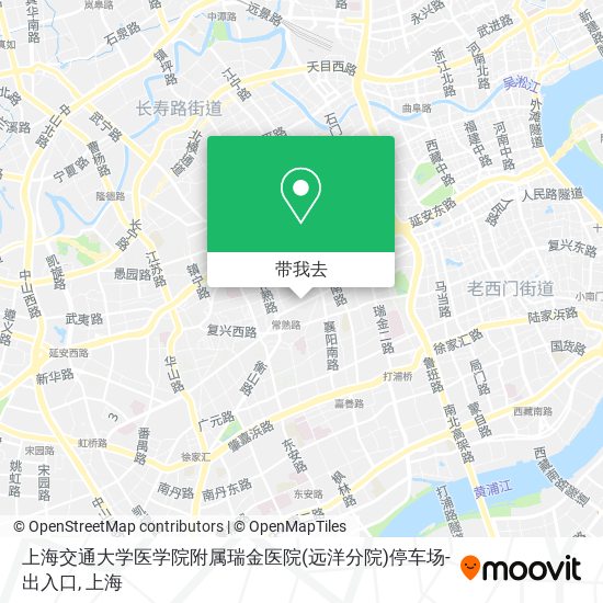 上海交通大学医学院附属瑞金医院(远洋分院)停车场-出入口地图