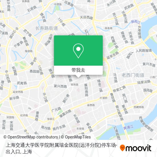 上海交通大学医学院附属瑞金医院(远洋分院)停车场-出入口地图