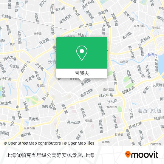 上海优帕克五星级公寓静安枫景店地图