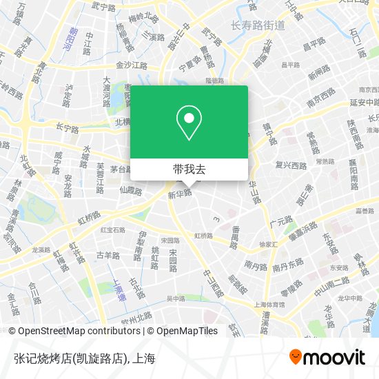 张记烧烤店(凯旋路店)地图