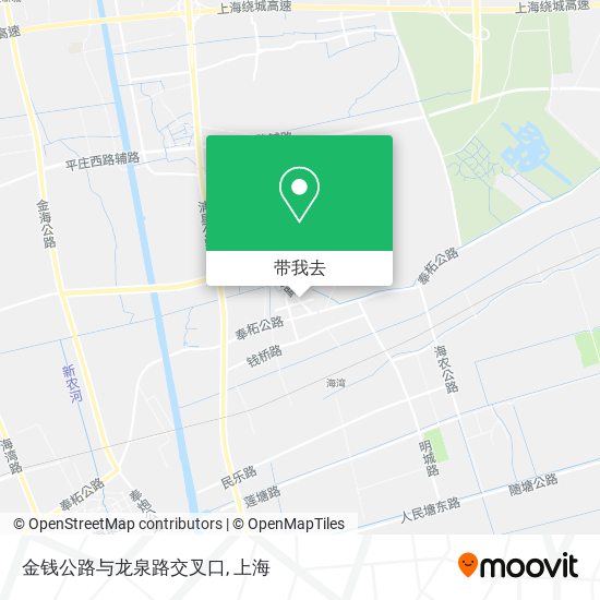 金钱公路与龙泉路交叉口地图
