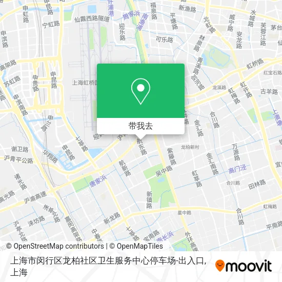 上海市闵行区龙柏社区卫生服务中心停车场-出入口地图