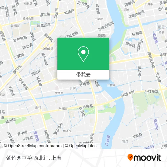 紫竹园中学-西北门地图