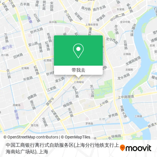 中国工商银行离行式自助服务区(上海分行地铁支行上海南站广场站)地图