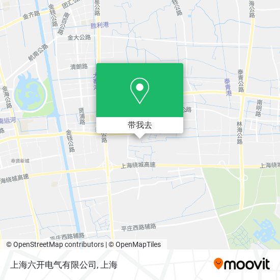 上海六开电气有限公司地图