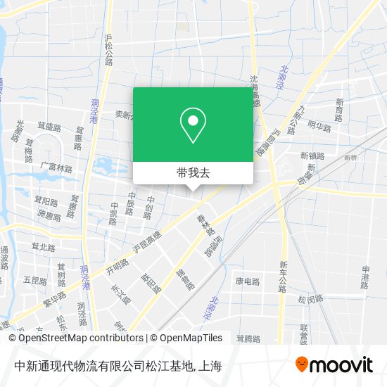 中新通现代物流有限公司松江基地地图
