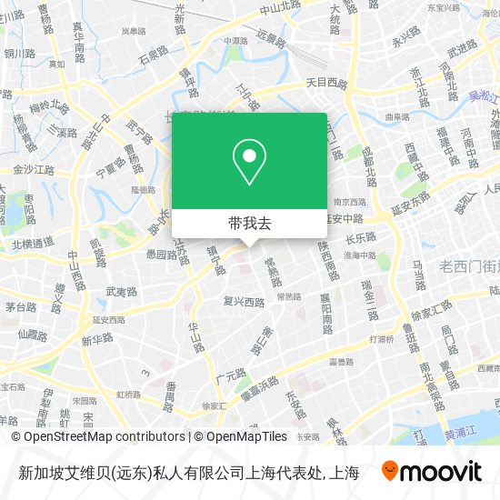 新加坡艾维贝(远东)私人有限公司上海代表处地图