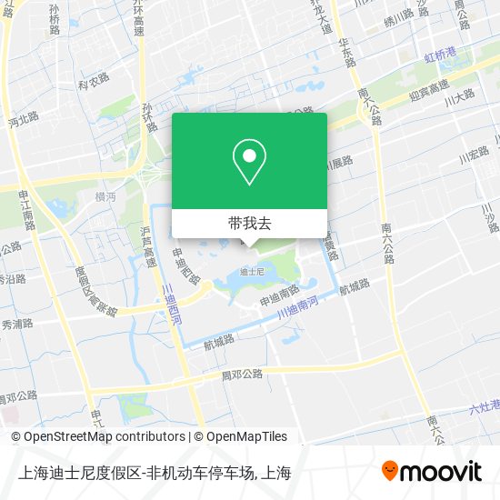 上海迪士尼度假区-非机动车停车场地图