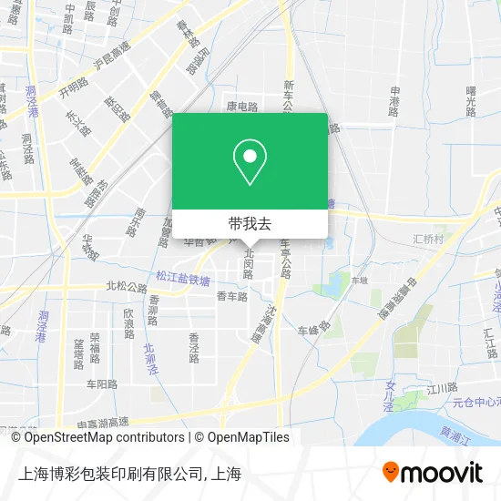 上海博彩包装印刷有限公司地图