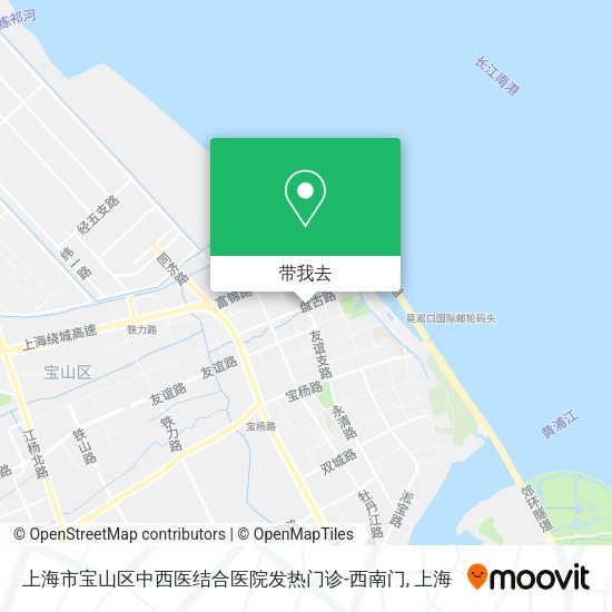 上海市宝山区中西医结合医院发热门诊-西南门地图
