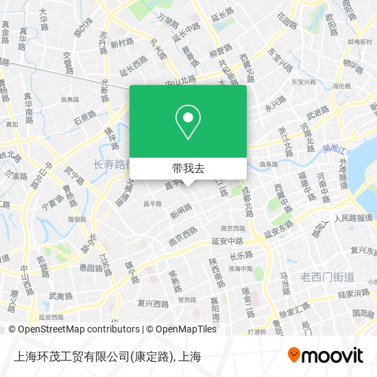 上海环茂工贸有限公司(康定路)地图
