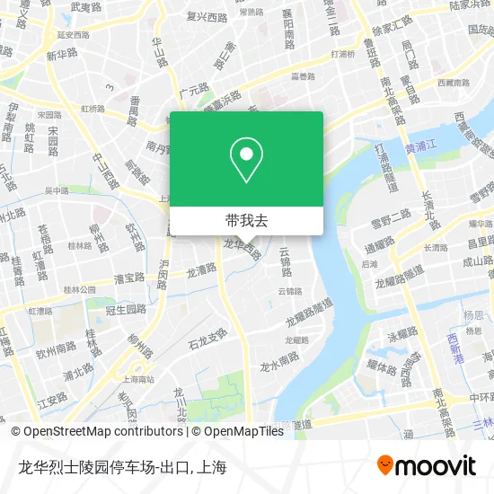 龙华烈士陵园停车场-出口地图