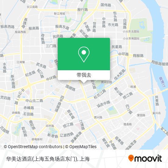 华美达酒店(上海五角场店东门)地图