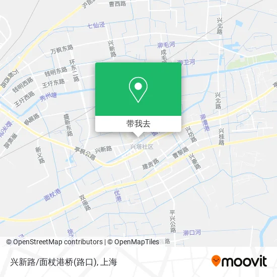 兴新路/面杖港桥(路口)地图