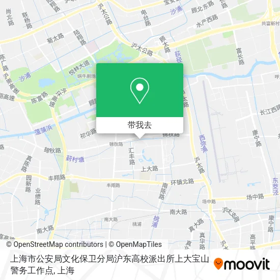上海市公安局文化保卫分局沪东高校派出所上大宝山警务工作点地图