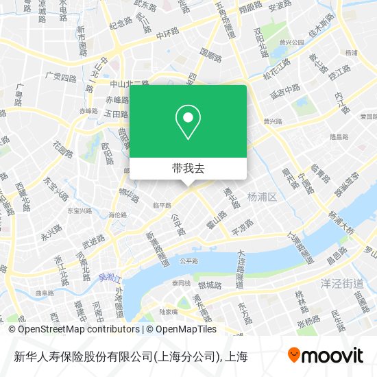 新华人寿保险股份有限公司(上海分公司)地图