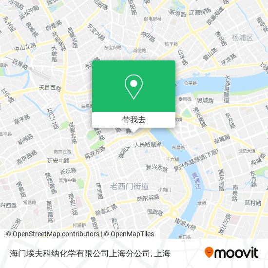 海门埃夫科纳化学有限公司上海分公司地图