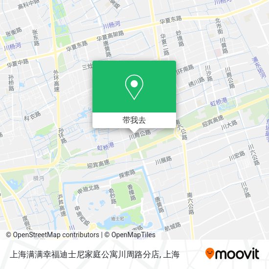 上海满满幸福迪士尼家庭公寓川周路分店地图