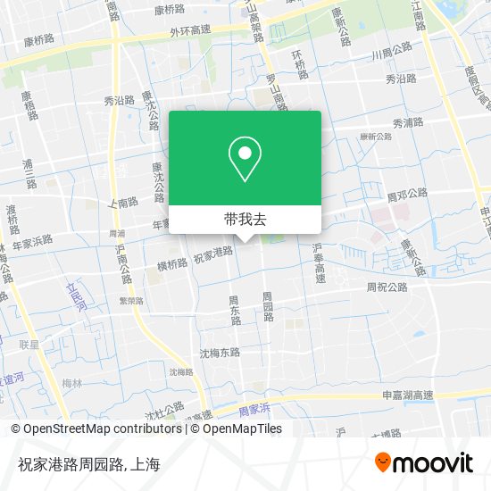 祝家港路周园路地图