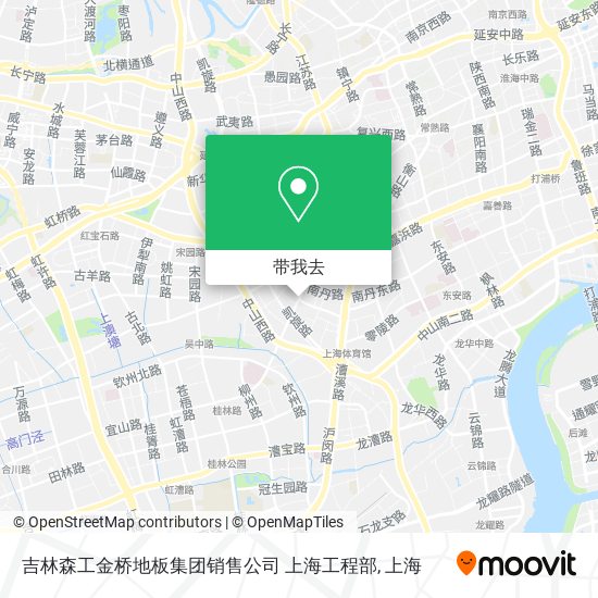吉林森工金桥地板集团销售公司 上海工程部地图