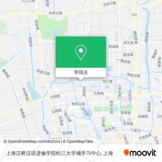 上海汉桥汉语进修学院松江大学城学习中心地图