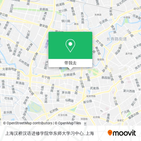 上海汉桥汉语进修学院华东师大学习中心地图