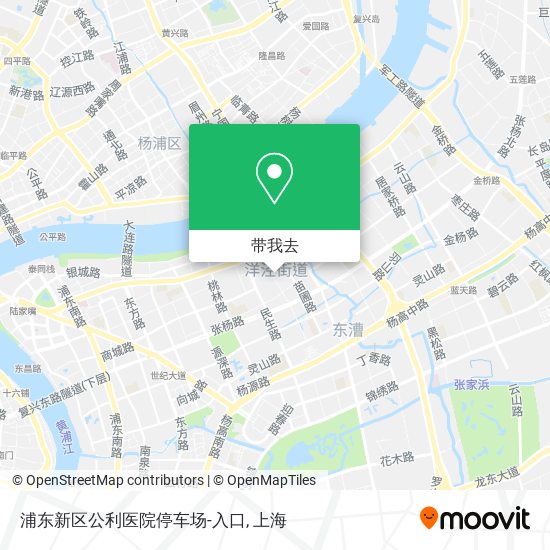 浦东新区公利医院停车场-入口地图