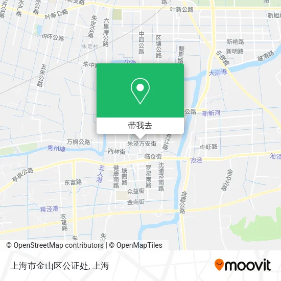 上海市金山区公证处地图
