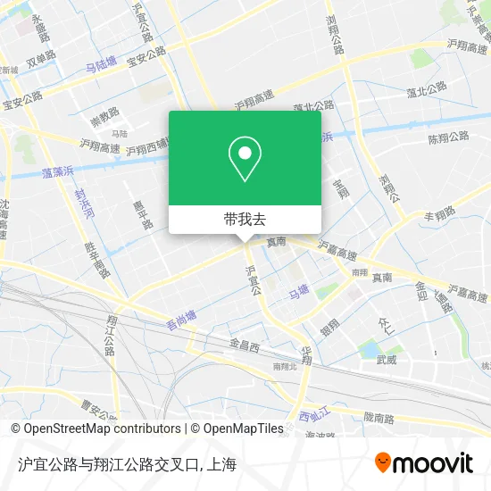 沪宜公路与翔江公路交叉口地图