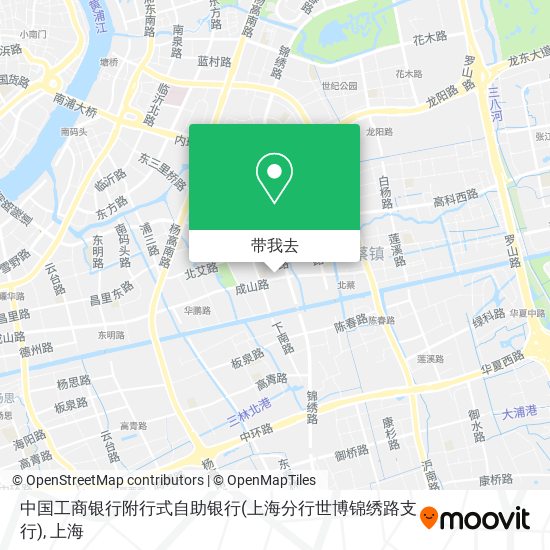 中国工商银行附行式自助银行(上海分行世博锦绣路支行)地图