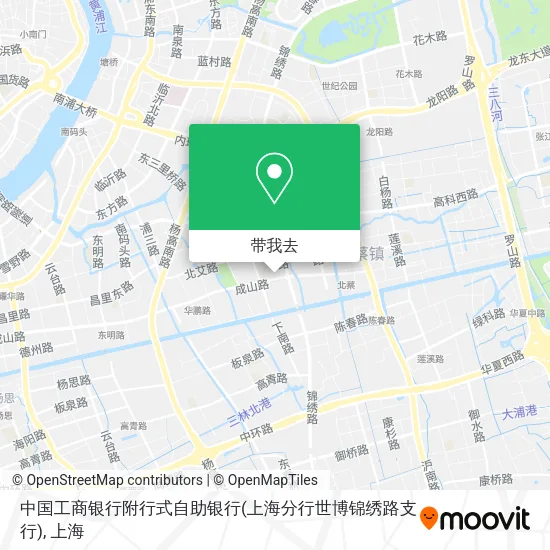 中国工商银行附行式自助银行(上海分行世博锦绣路支行)地图