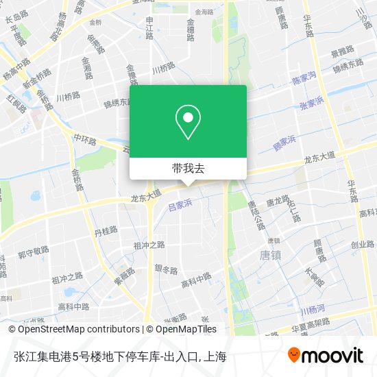 张江集电港5号楼地下停车库-出入口地图