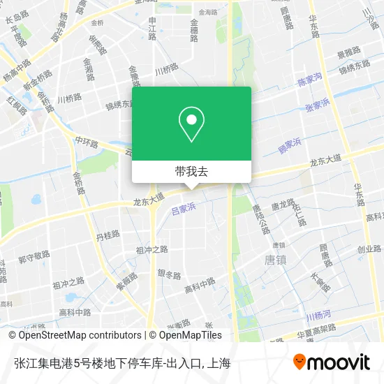 张江集电港5号楼地下停车库-出入口地图