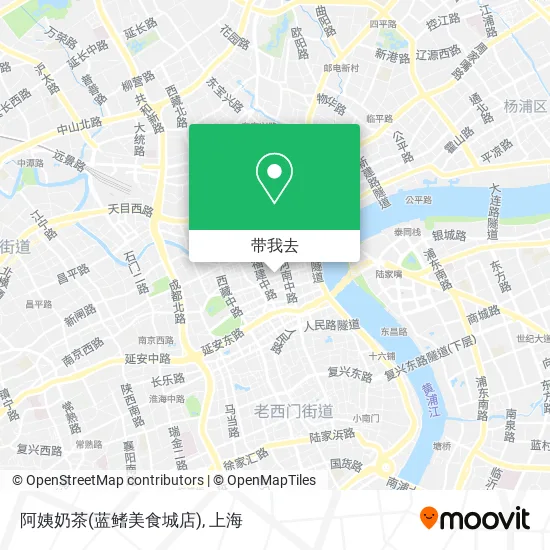 阿姨奶茶(蓝鳍美食城店)地图